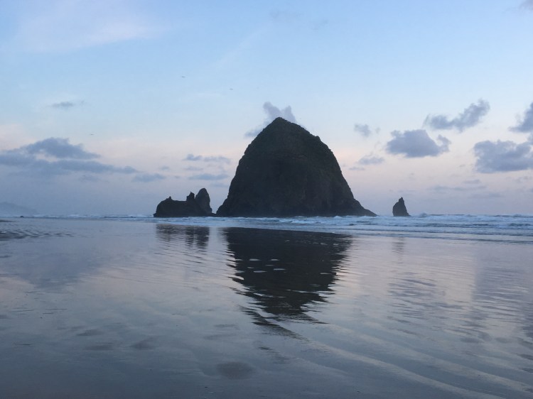 Haystack Rock sunset